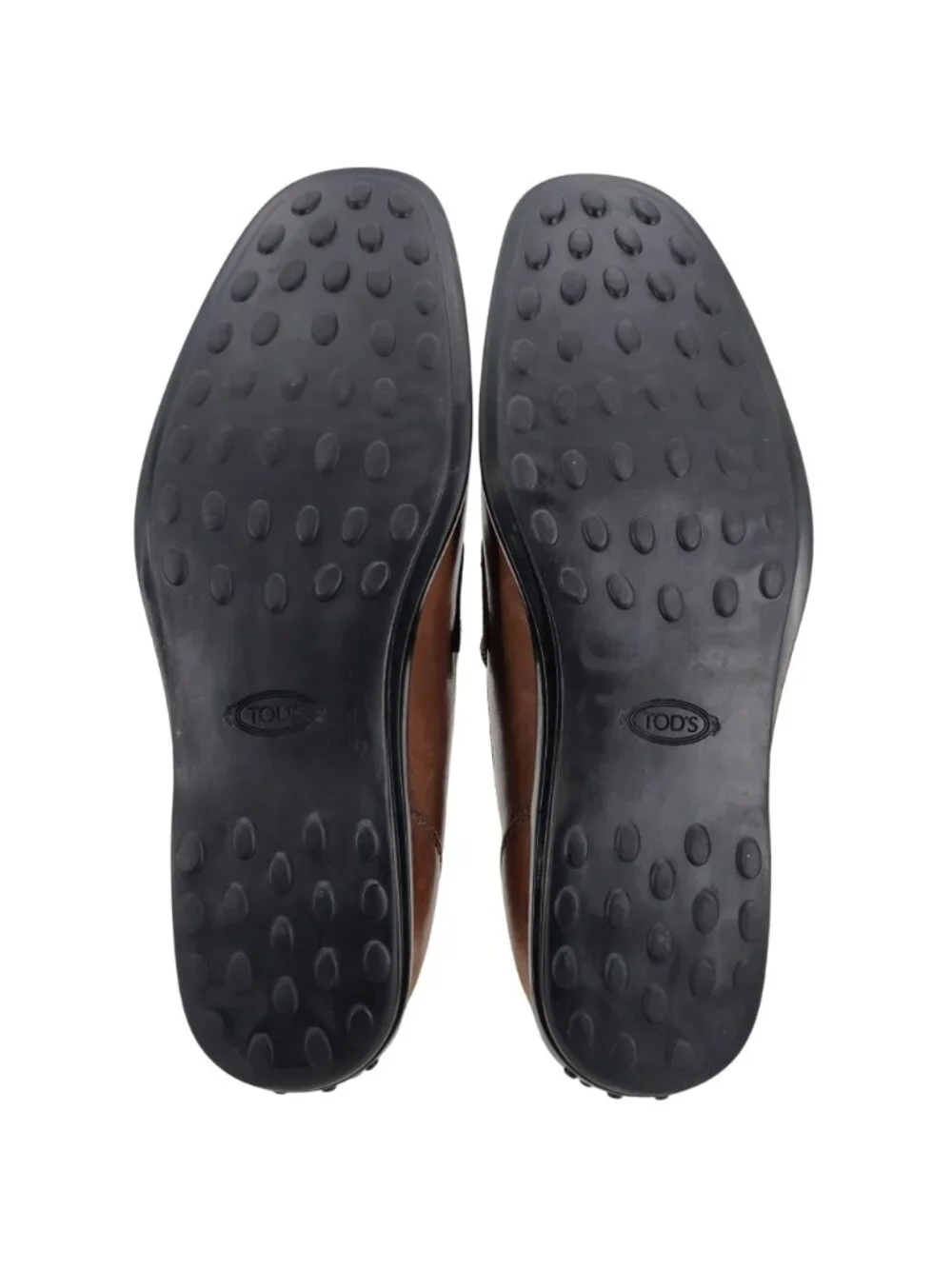 Tods Italy Mens Size 9.5 Light Brown Leather Dress Casual Shoes Penny Loafers - Picture 3 of 11
